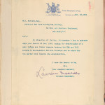 Letter from Lawrence Macrae to Hornaday, Dec. 20, 1906. Hornaday Wildlife Scrapbook Collection, Vol. 1. WCS Archives Collection 1007.