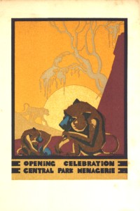 Cover of the invitation to Central Park Zoo's 1934 reopening celebration