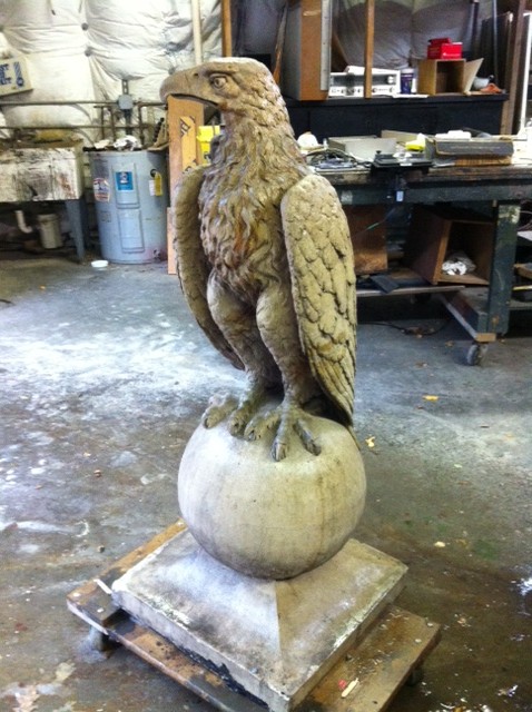 Eagle sculpture being restored in Bronx Zoo Exhibits Shop