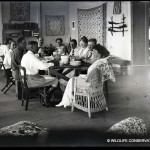 Theodore Roosevelt and his wife Edith were the first visitors to Kalacoon. Beebe is seated at the far end of the table, Mrs Roosevelt is seated nearest the camera and President Roosevelt is next to her. WCS Photo Collection