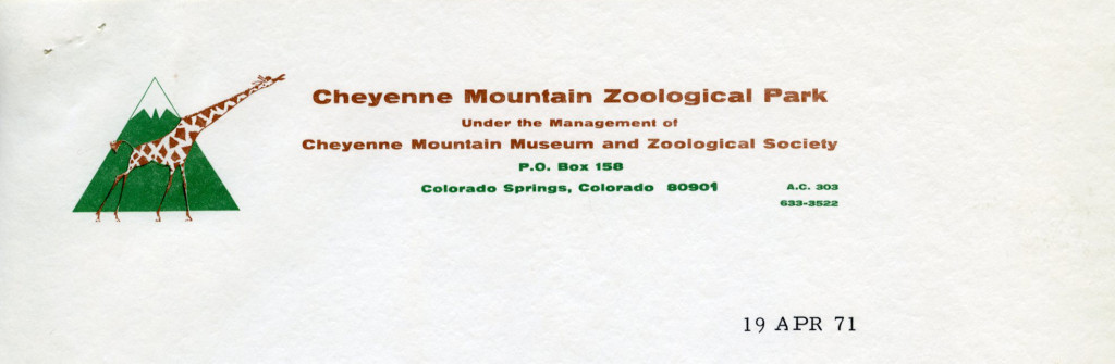 Cheyenne Mountain Zoological Park [Colorado Springs, CO], 1971